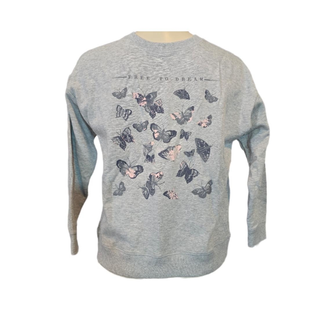 wonder nation Gray‎ Sweatshirt with Orange Logo Tag